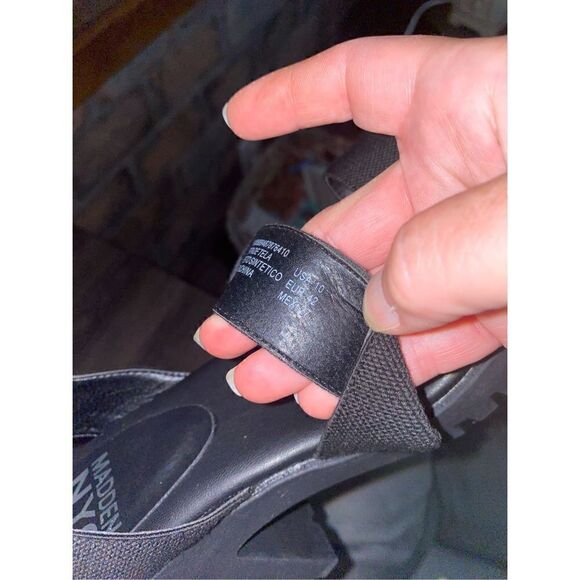 Steve Madden Y2K chunky combat punk heeled strappy sandals black size 10 - Picture 5 of 12